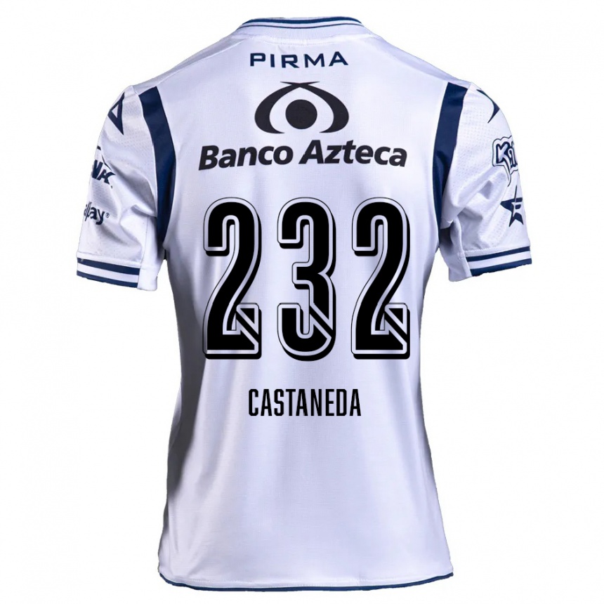 Men Football Ángel Castañeda #232 White Navy Blue Home Jersey 2024/25 T-Shirt Australia