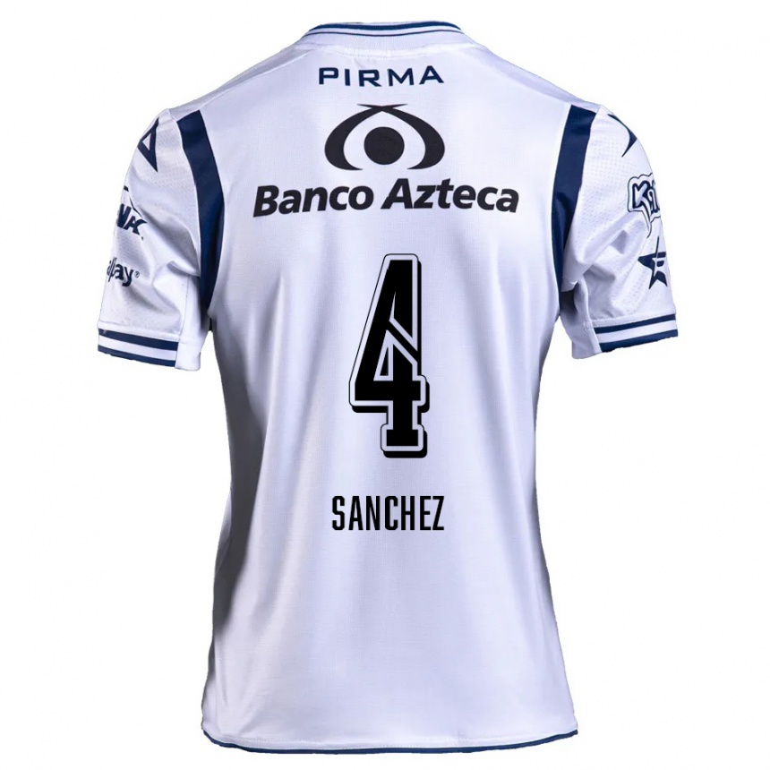 Men Football Liliana Sánchez #4 White Navy Blue Home Jersey 2024/25 T-Shirt Australia