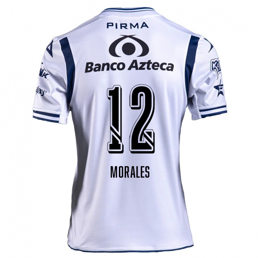 Men Football Karla Morales #12 White Navy Blue Home Jersey 2024/25 T-Shirt Australia