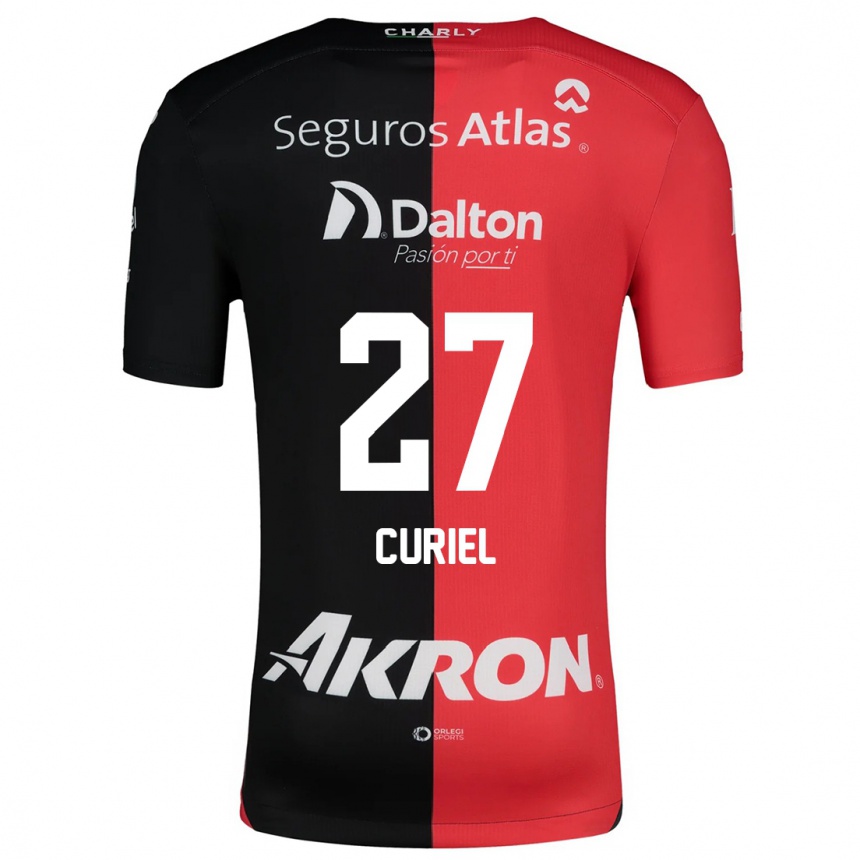 Men Football Alexa Curiel #27 Red Black Home Jersey 2024/25 T-Shirt Australia