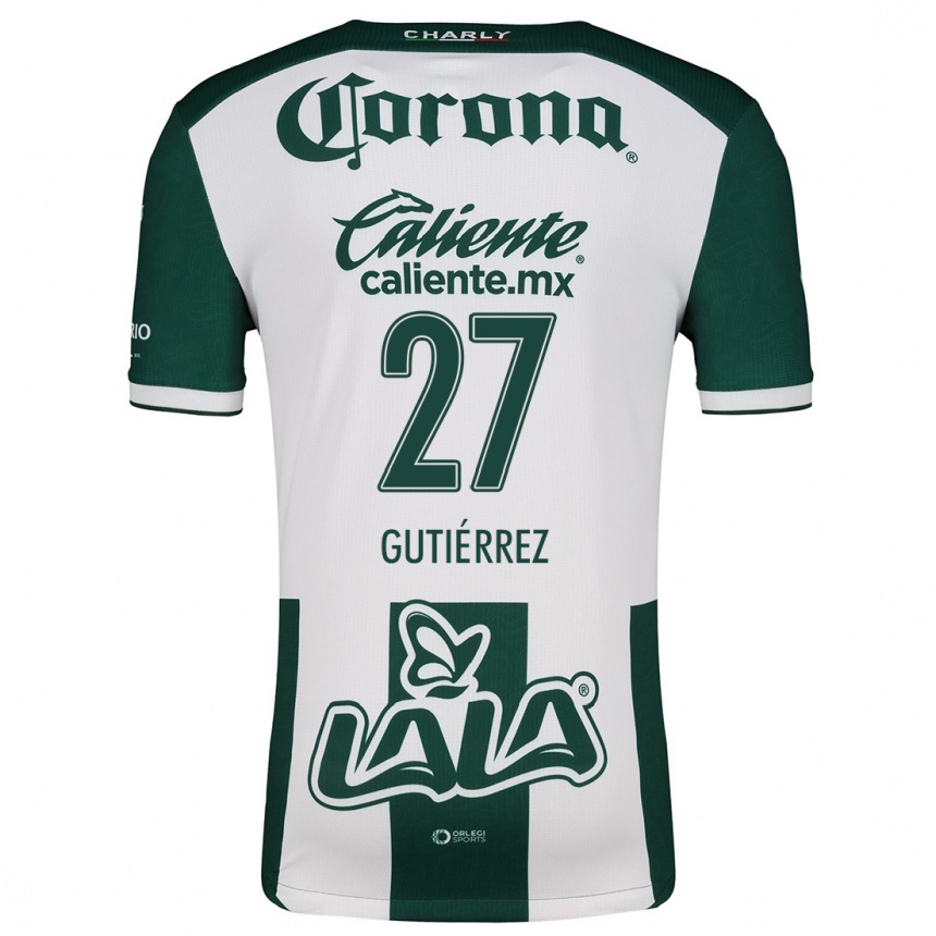 Men Football Luis Gutiérrez #27 Green White Home Jersey 2024/25 T-Shirt Australia