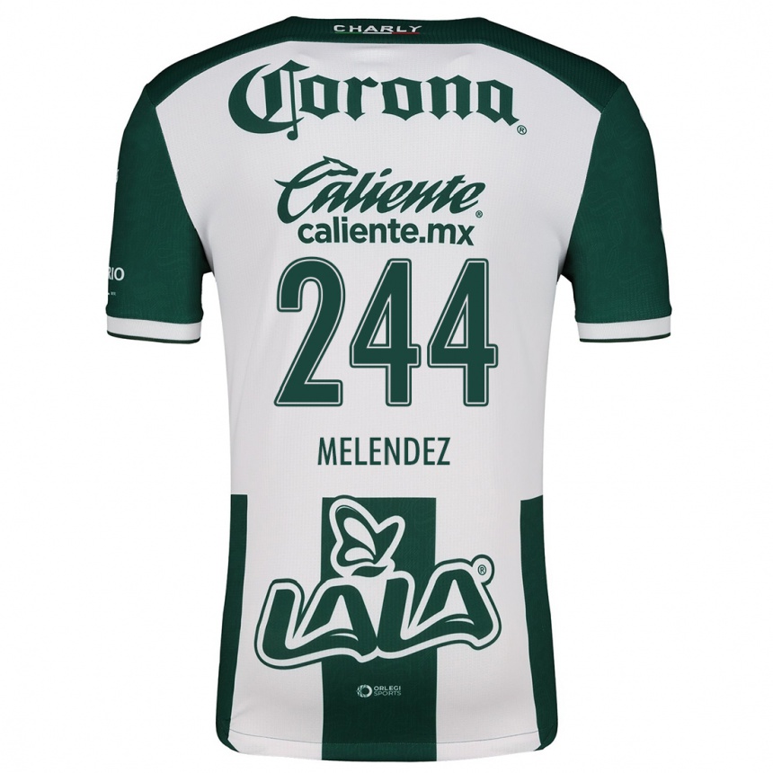 Men Football Carlos Meléndez #244 Green White Home Jersey 2024/25 T-Shirt Australia