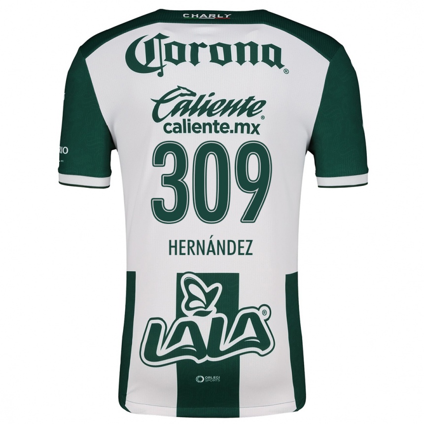 Men Football Julio Hernández #309 Green White Home Jersey 2024/25 T-Shirt Australia