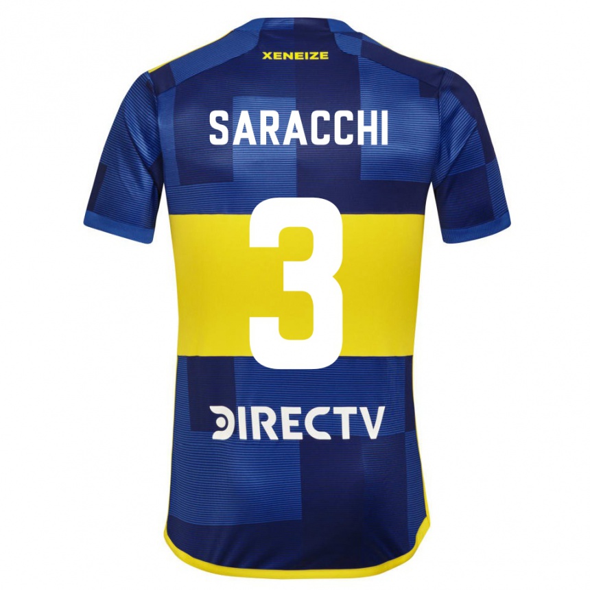 Men Football Marcelo Saracchi #3 Blue Yellow Home Jersey 2024/25 T-Shirt Australia