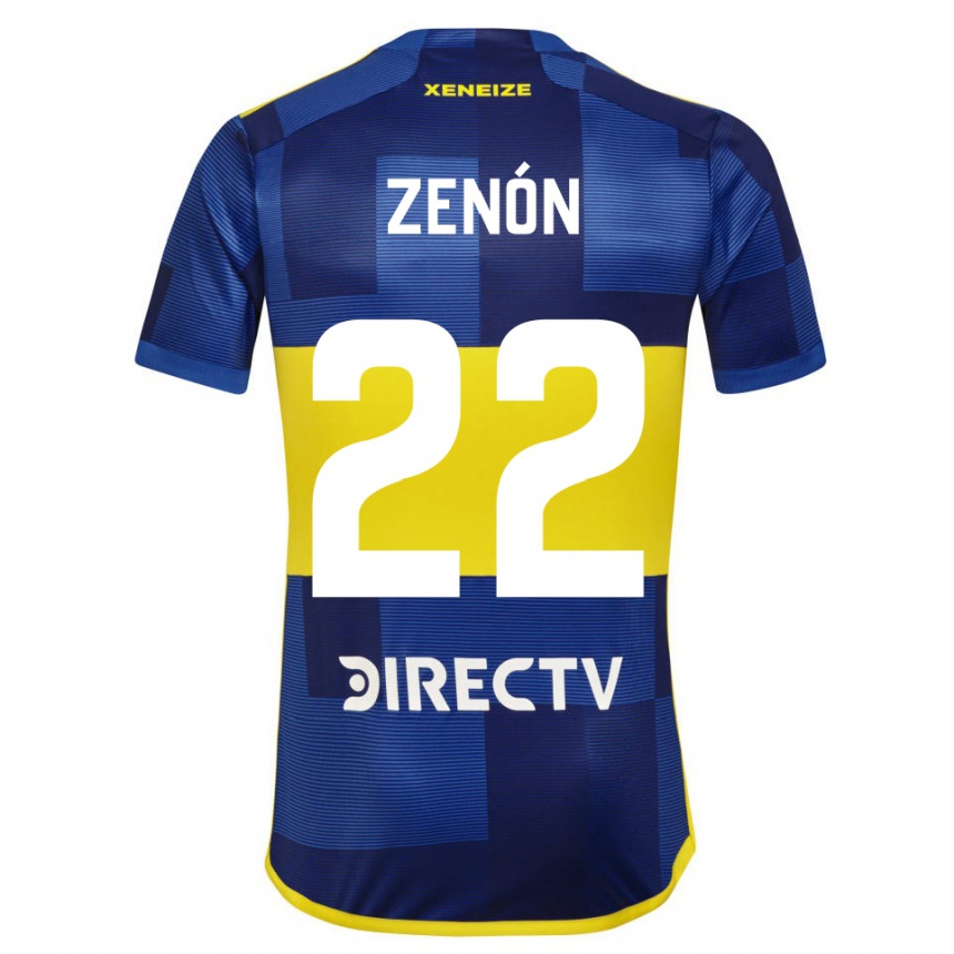 Men Football Kevin Zenón #22 Blue Yellow Home Jersey 2024/25 T-Shirt Australia