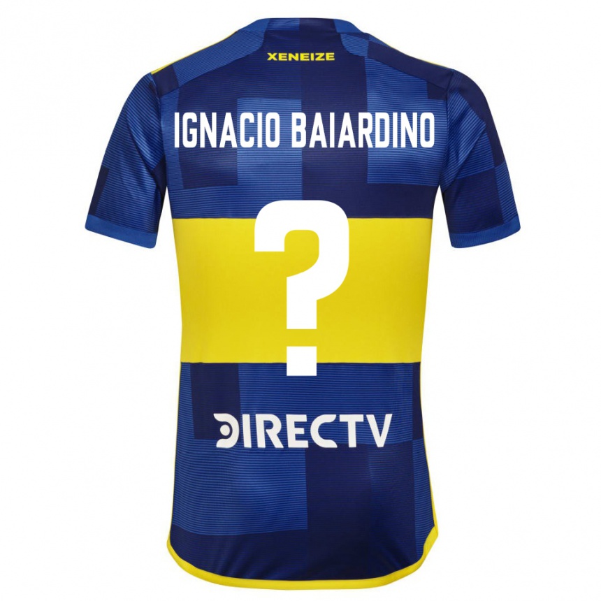 Men Football Juan Ignacio Baiardino #0 Blue Yellow Home Jersey 2024/25 T-Shirt Australia