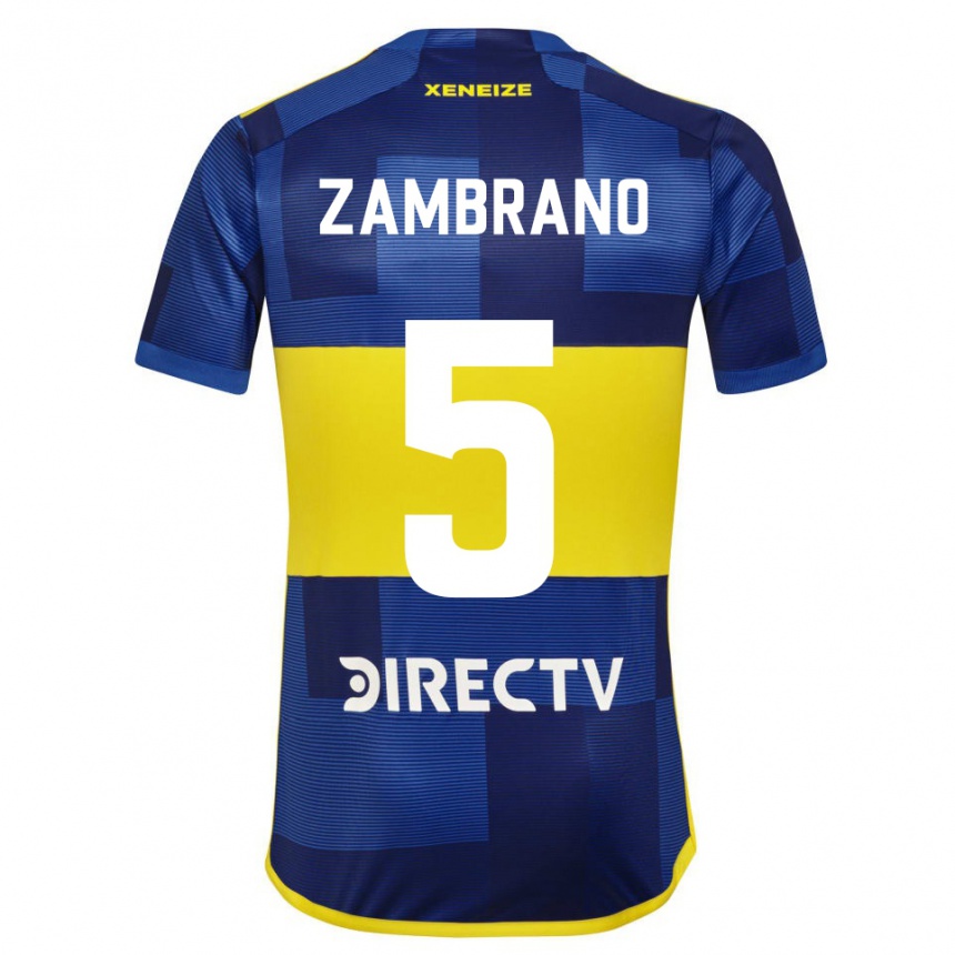 Men Football Carlos Zambrano #5 Blue Yellow Home Jersey 2024/25 T-Shirt Australia