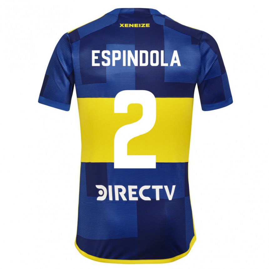 Men Football Noelia Espindola #2 Blue Yellow Home Jersey 2024/25 T-Shirt Australia