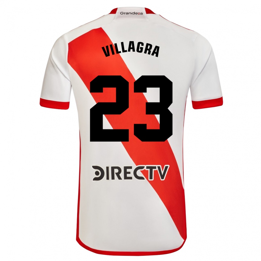 Men Football Rodrigo Villagra #23 White Red Home Jersey 2024/25 T-Shirt Australia