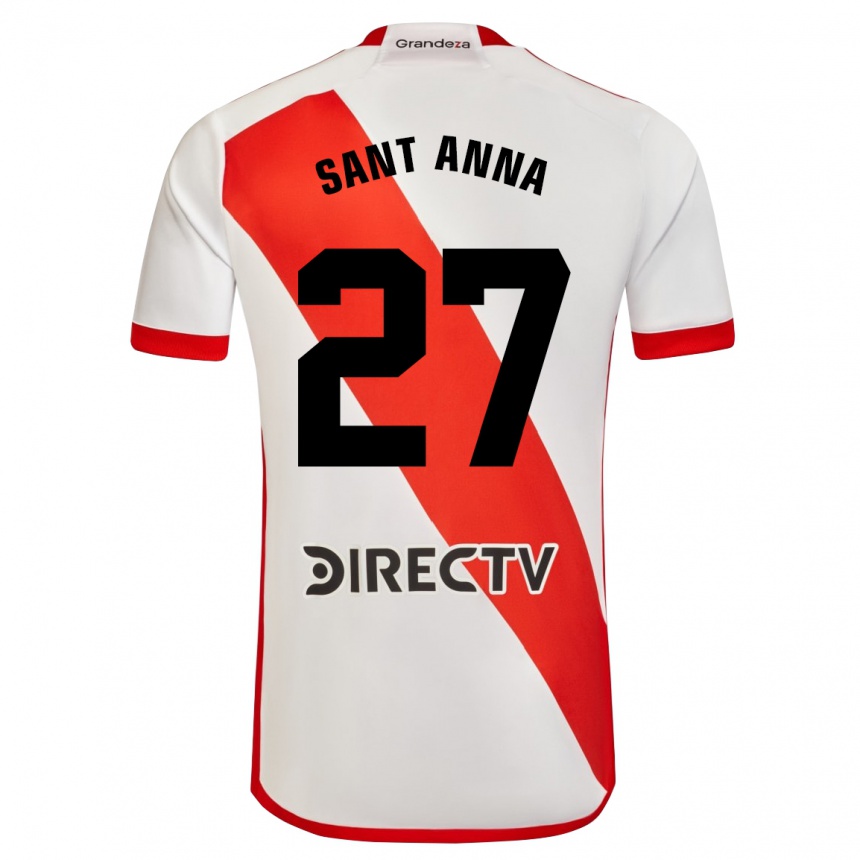 Men Football Agustín Sant Anna #27 White Red Home Jersey 2024/25 T-Shirt Australia