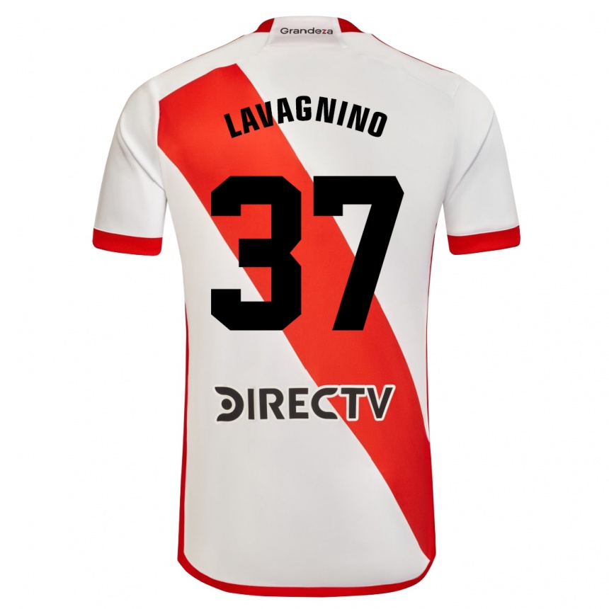 Men Football Lucas Lavagnino #37 White Red Home Jersey 2024/25 T-Shirt Australia