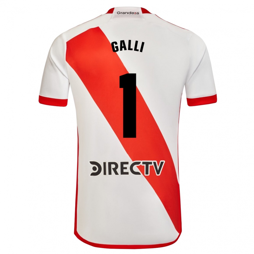 Men Football Ludmila Galli #1 White Red Home Jersey 2024/25 T-Shirt Australia