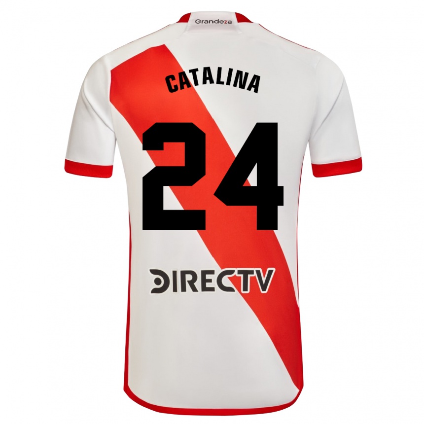 Men Football Catalina Julia Primo #24 White Red Home Jersey 2024/25 T-Shirt Australia