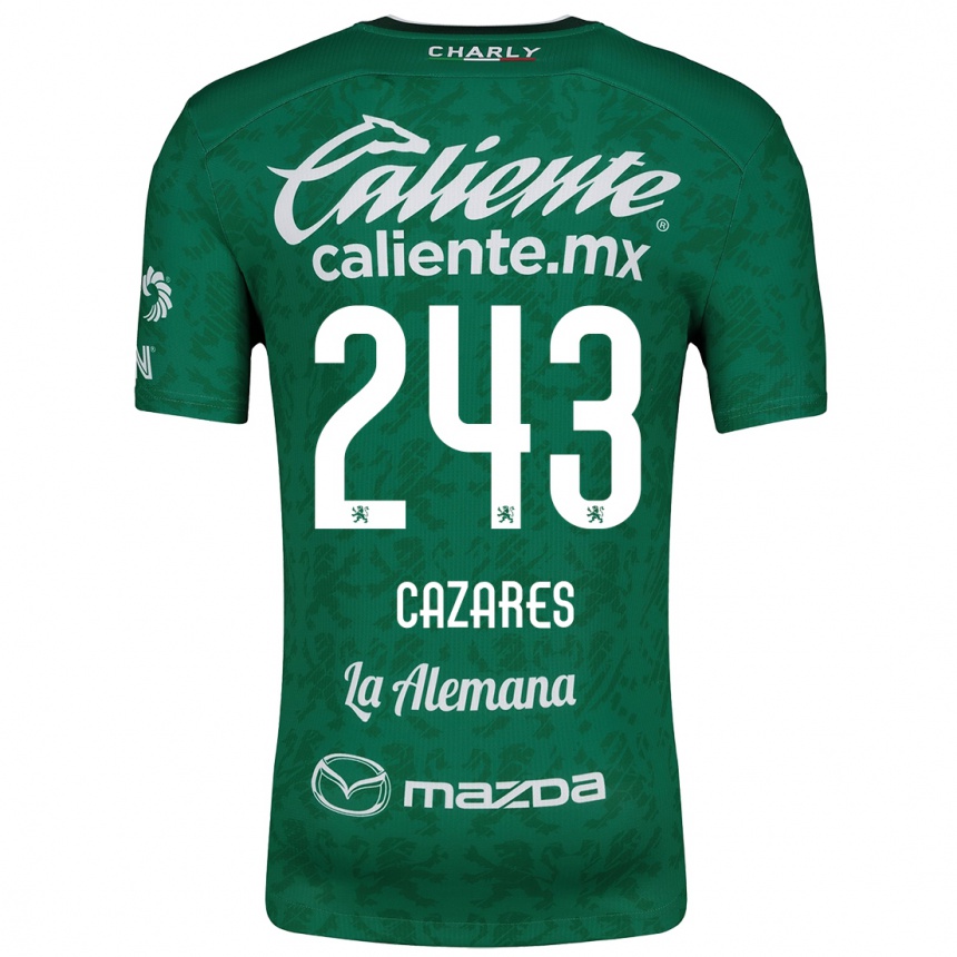 Men Football Juan Cázares #243 Green White Home Jersey 2024/25 T-Shirt Australia