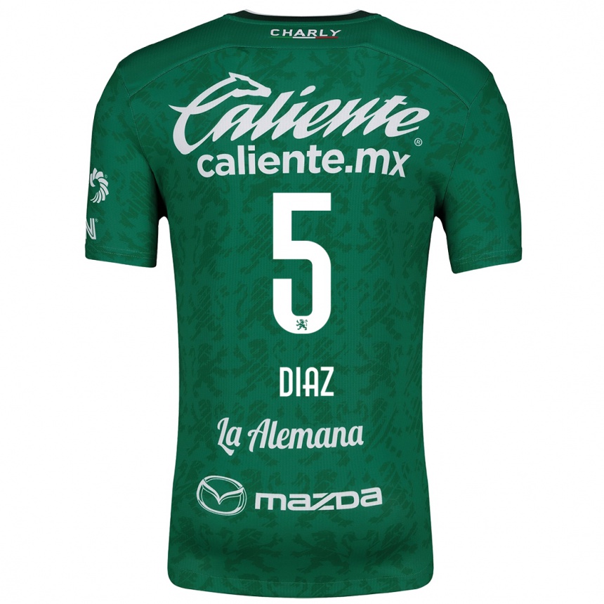 Men Football Brenda Díaz #5 Green White Home Jersey 2024/25 T-Shirt Australia