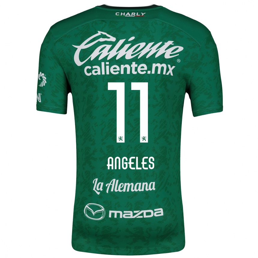 Men Football Lizbeth Ángeles #11 Green White Home Jersey 2024/25 T-Shirt Australia