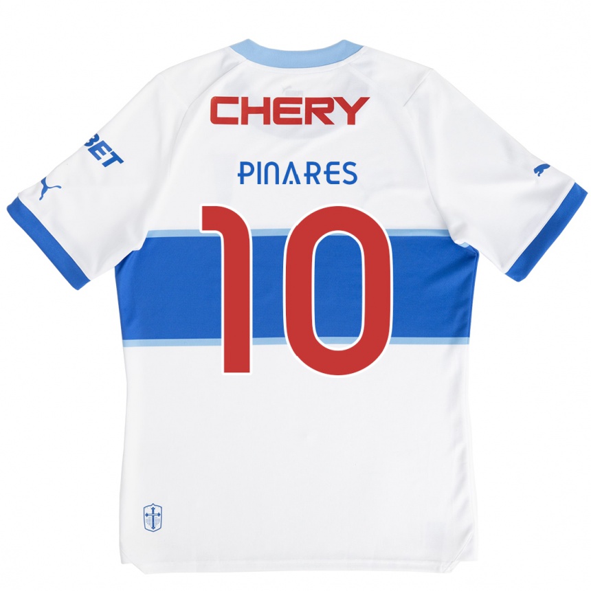 Men Football César Pinares #10 White Blue Home Jersey 2024/25 T-Shirt Australia