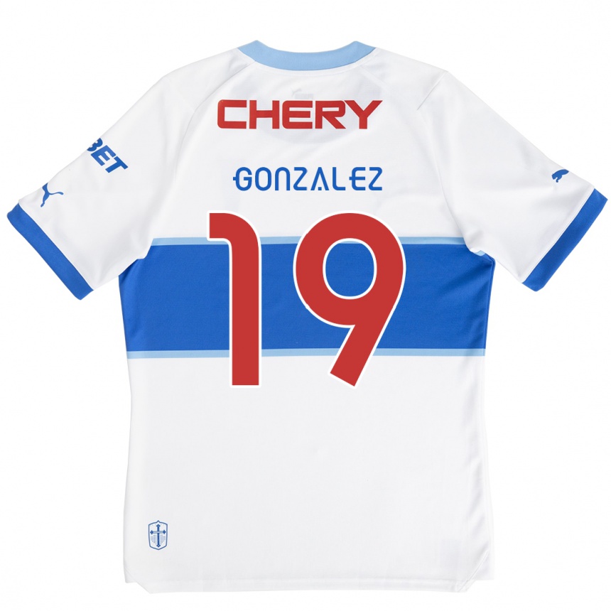 Men Football Bryan González #19 White Blue Home Jersey 2024/25 T-Shirt Australia