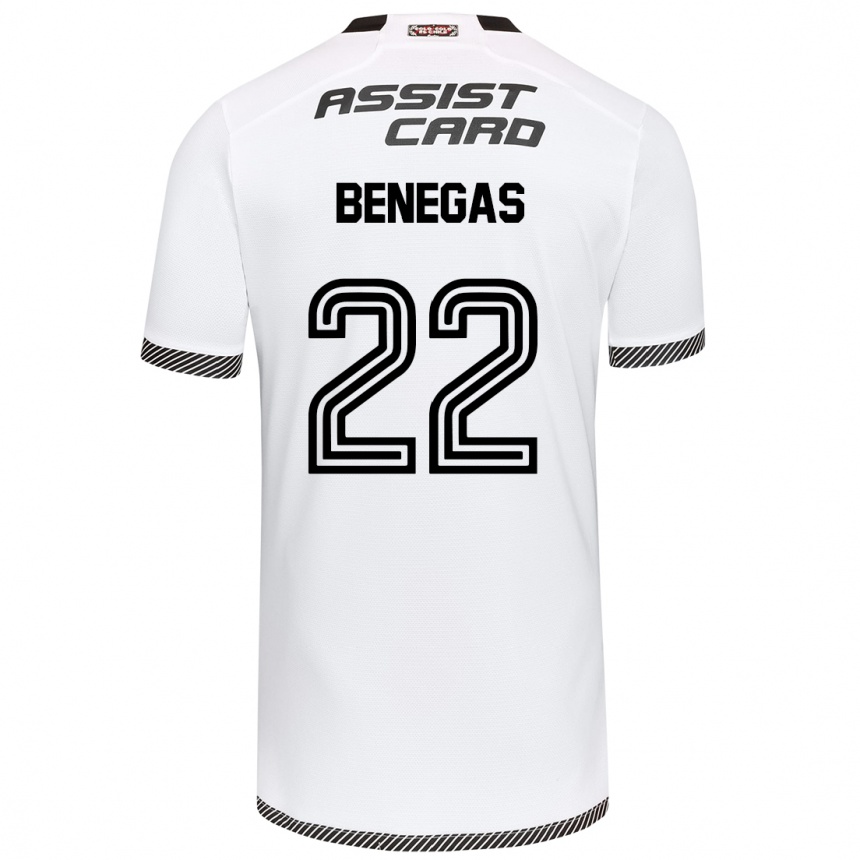 Men Football Leandro Benegas #22 White Black Home Jersey 2024/25 T-Shirt Australia