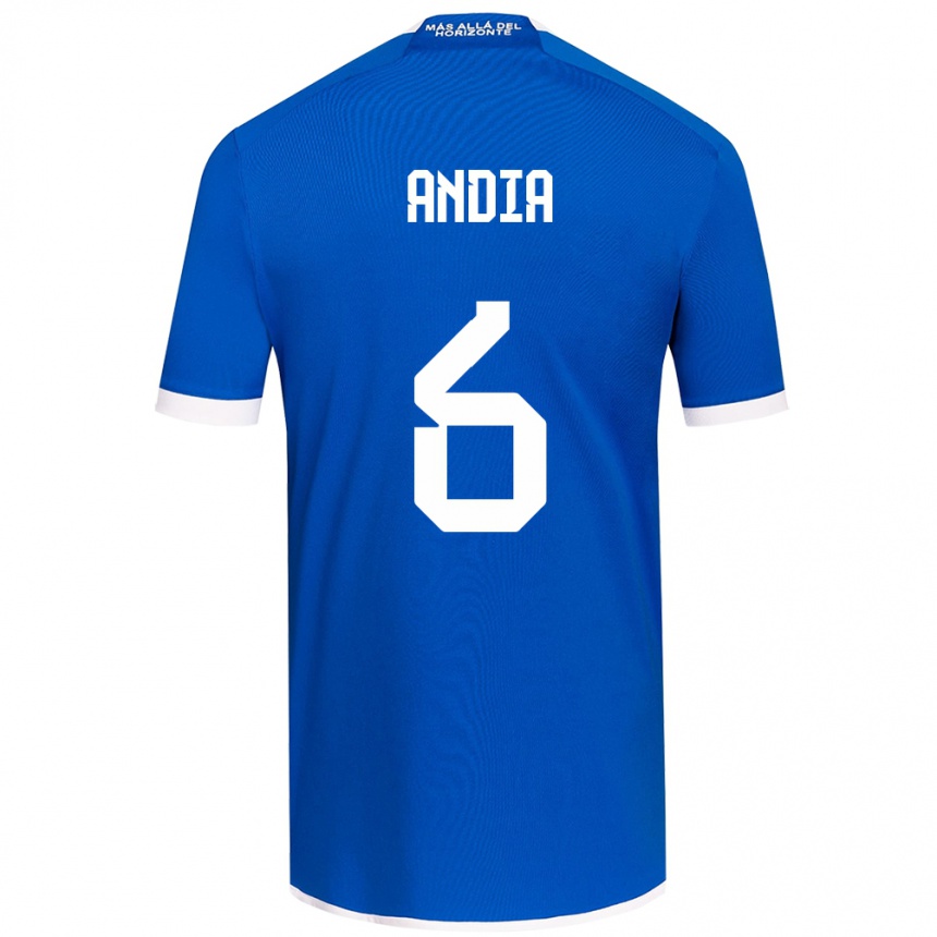 Men Football Yonathan Andía #6 Blue White Home Jersey 2024/25 T-Shirt Australia