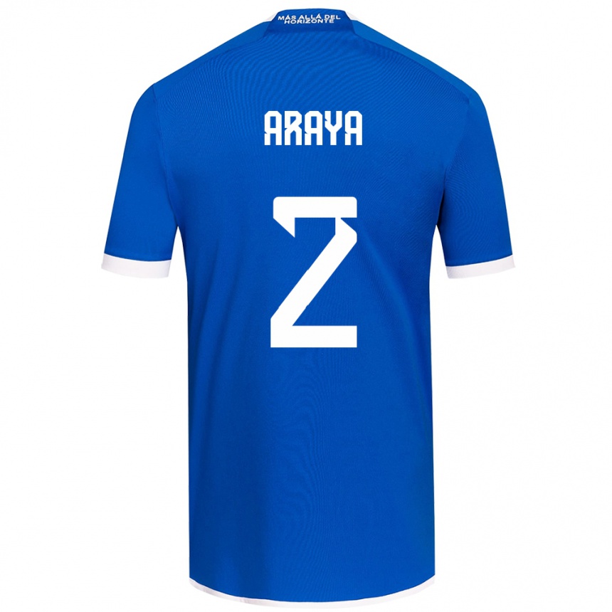 Men Football Fernanda Araya #2 Blue White Home Jersey 2024/25 T-Shirt Australia