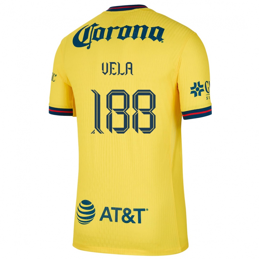 Men Football Christo Vela #188 Yellow Blue Home Jersey 2024/25 T-Shirt Australia