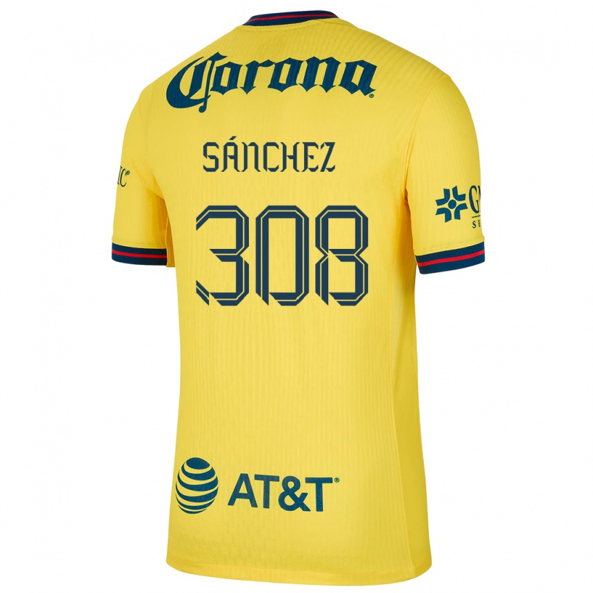 Men Football Oswaldo Sánchez #308 Yellow Blue Home Jersey 2024/25 T-Shirt Australia