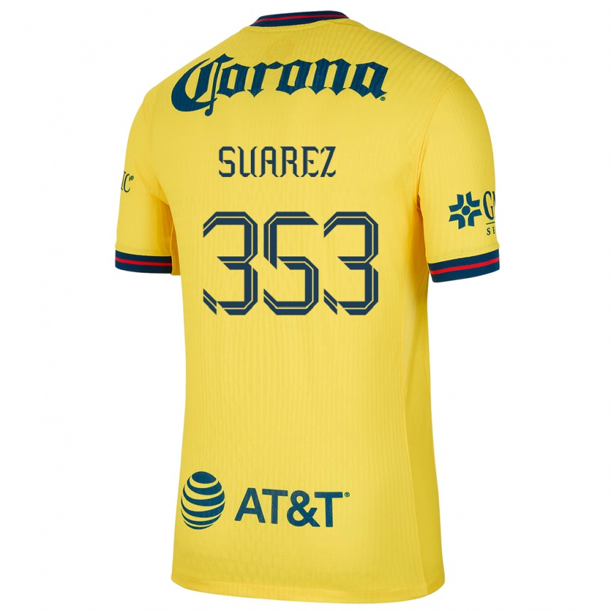 Men Football Irwin Suarez #353 Yellow Blue Home Jersey 2024/25 T-Shirt Australia