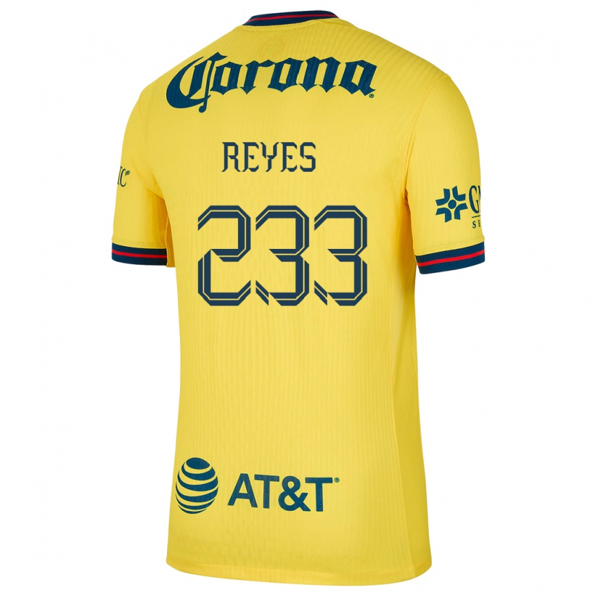 Men Football Andrés Reyes #233 Yellow Blue Home Jersey 2024/25 T-Shirt Australia