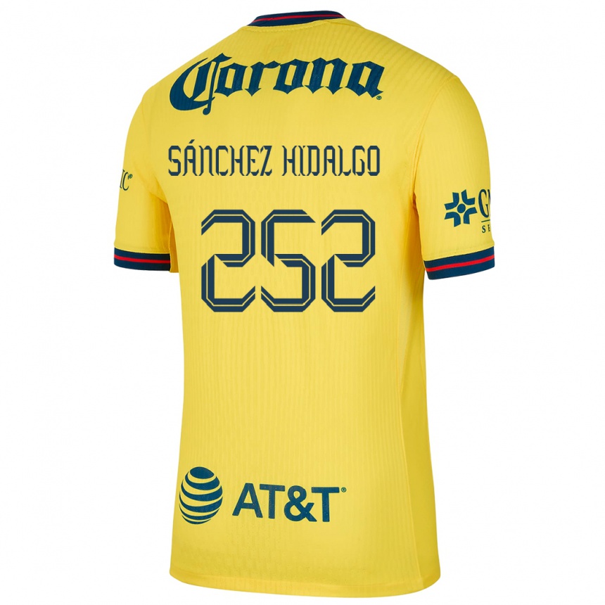 Men Football Horacio Sánchez Hidalgo #252 Yellow Blue Home Jersey 2024/25 T-Shirt Australia