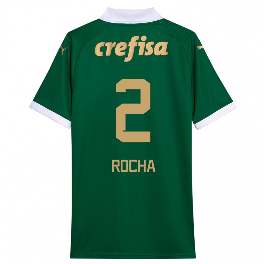 Men Football Marcos Rocha #2 Green White Home Jersey 2024/25 T-Shirt Australia