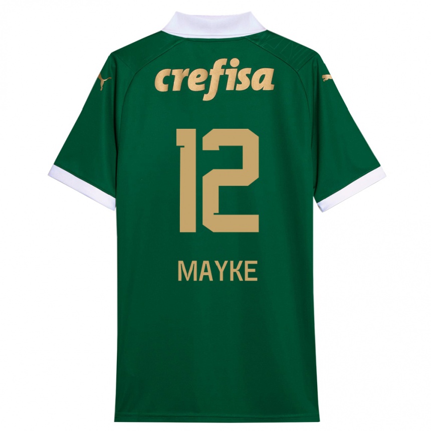 Men Football Mayke #12 Green White Home Jersey 2024/25 T-Shirt Australia