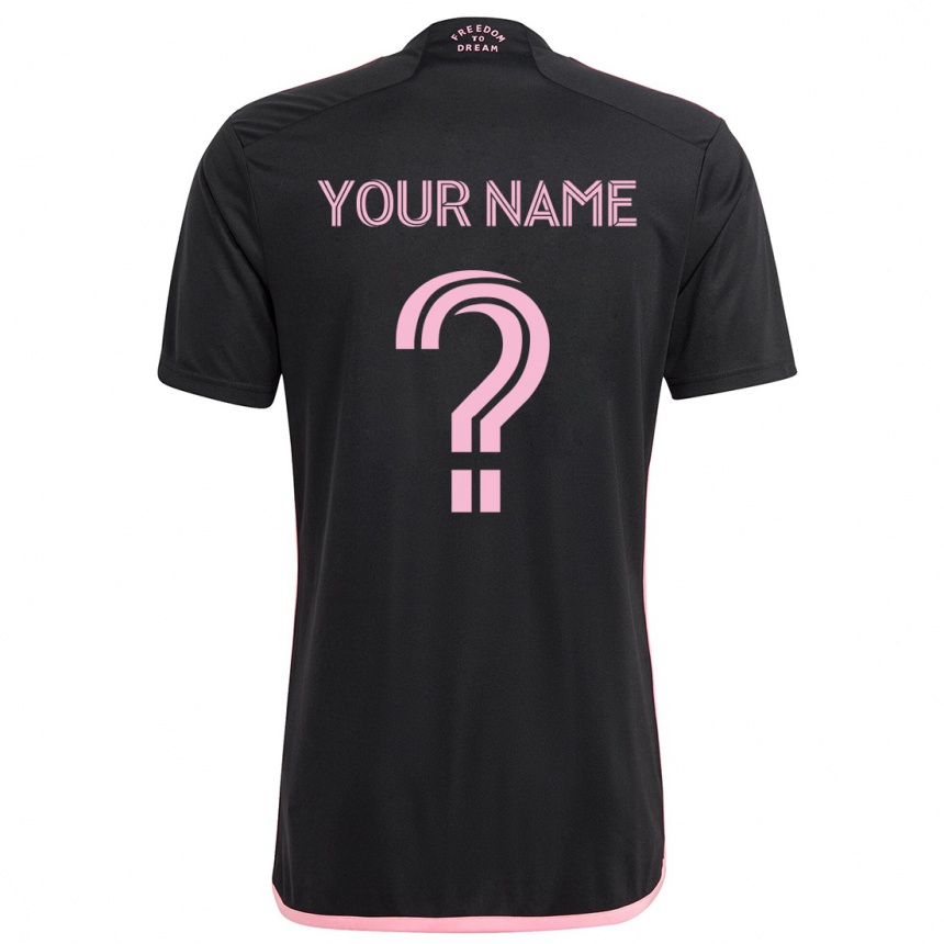 Men Football Your Name #0 Black Away Jersey 2024/25 T-Shirt Australia