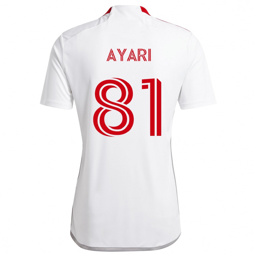 Men Football Hassan Ayari #81 White Red Away Jersey 2024/25 T-Shirt Australia