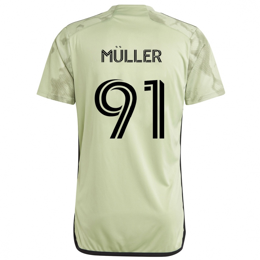 Men Football Luis Müller #91 Light Green Away Jersey 2024/25 T-Shirt Australia