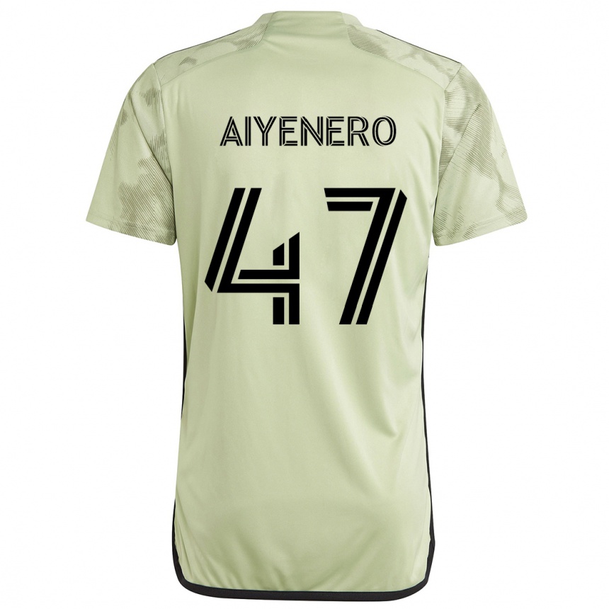 Men Football Marius Aiyenero #47 Light Green Away Jersey 2024/25 T-Shirt Australia