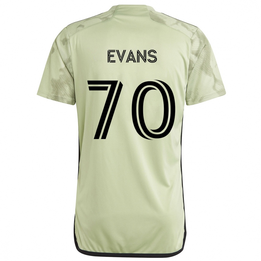 Men Football Matthew Evans #70 Light Green Away Jersey 2024/25 T-Shirt Australia