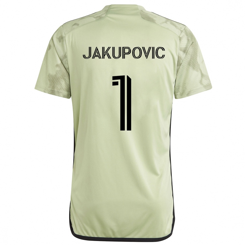 Men Football Eldin Jakupović #1 Light Green Away Jersey 2024/25 T-Shirt Australia