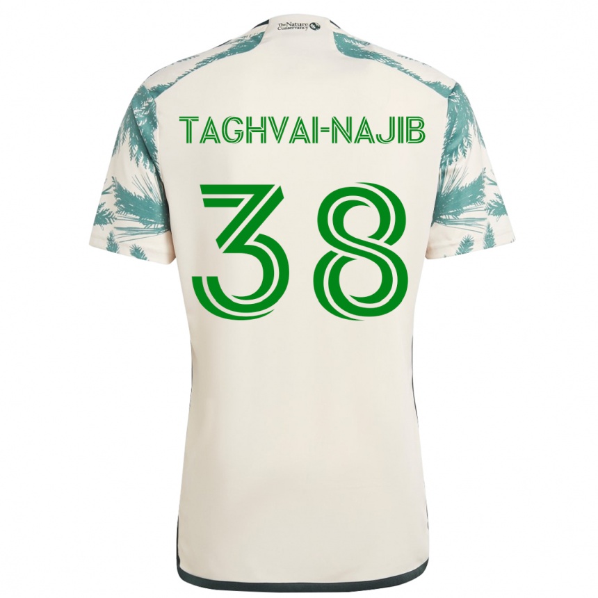 Men Football Braxton Taghvai-Najib #38 Beige Brown Away Jersey 2024/25 T-Shirt Australia