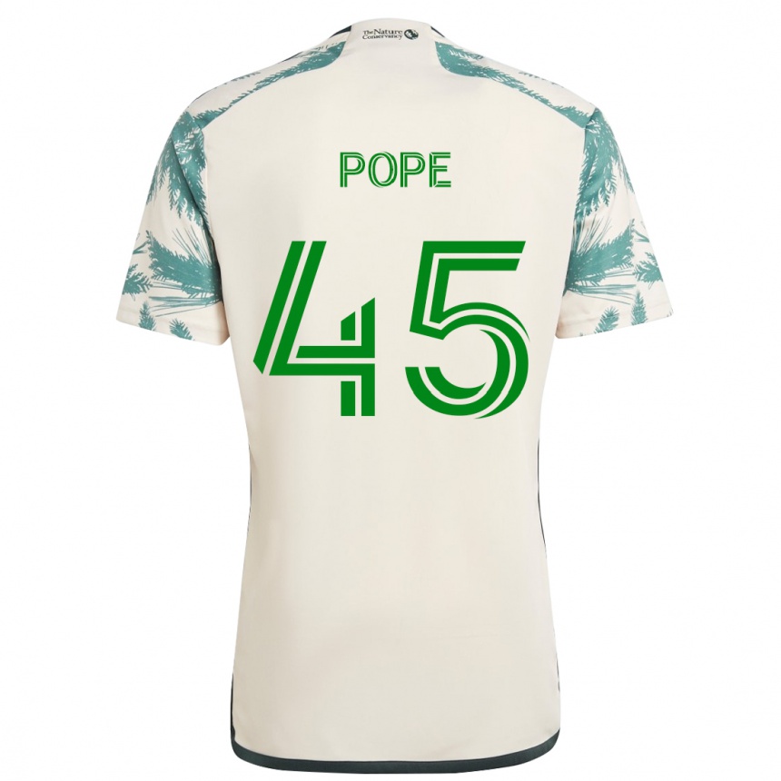 Men Football Blake Pope #45 Beige Brown Away Jersey 2024/25 T-Shirt Australia