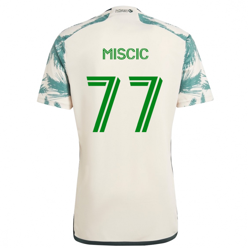 Men Football Selmir Miscic #77 Beige Brown Away Jersey 2024/25 T-Shirt Australia