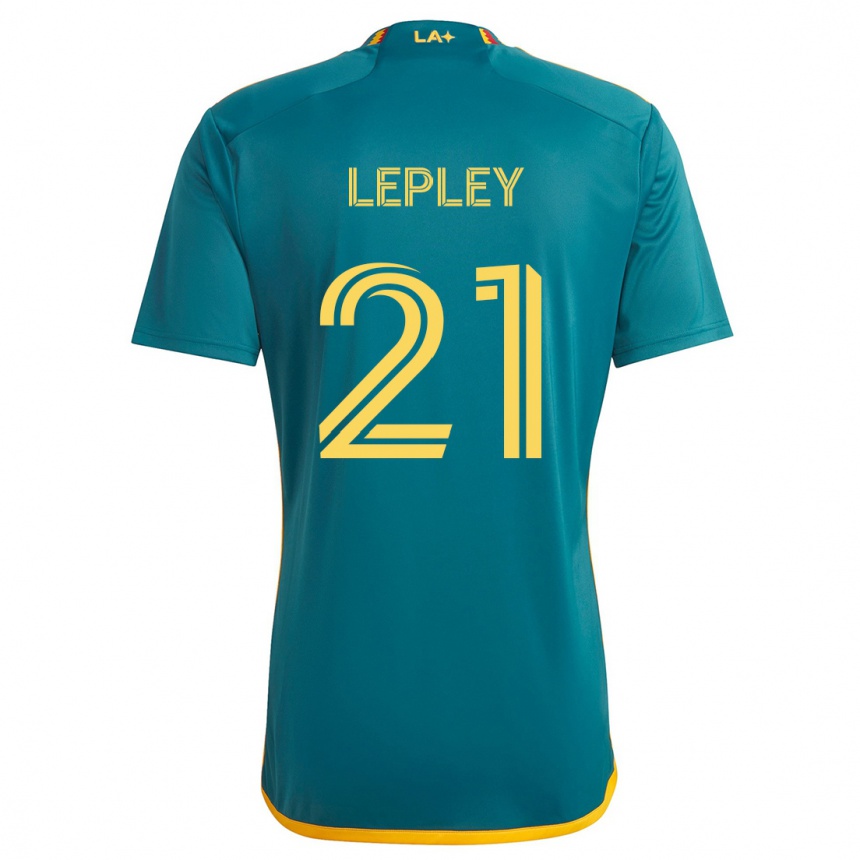 Men Football Tucker Lepley #21 Green Yellow Away Jersey 2024/25 T-Shirt Australia