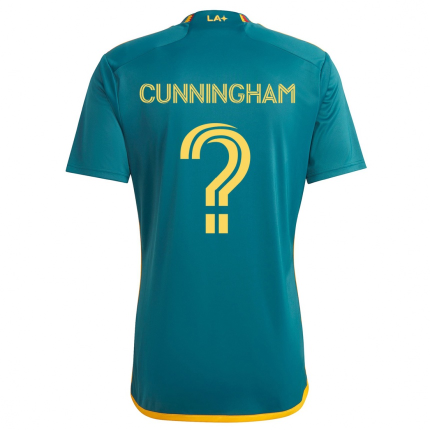 Men Football Joaquin Cunningham #0 Green Yellow Away Jersey 2024/25 T-Shirt Australia