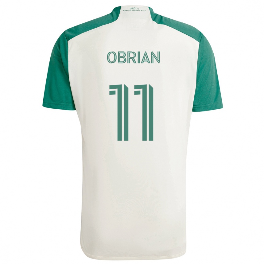 Men Football Jáder Obrian #11 Tan Green Away Jersey 2024/25 T-Shirt Australia