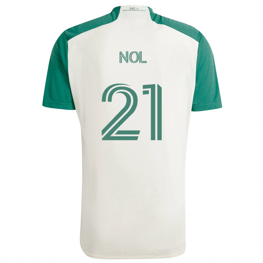 Men Football Valentin Noël #21 Tan Green Away Jersey 2024/25 T-Shirt Australia