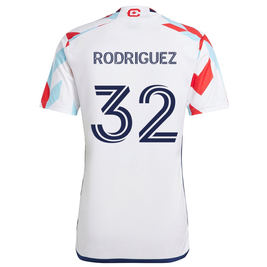 Men Football Missael Rodríguez #32 White Red Blue Away Jersey 2024/25 T-Shirt Australia