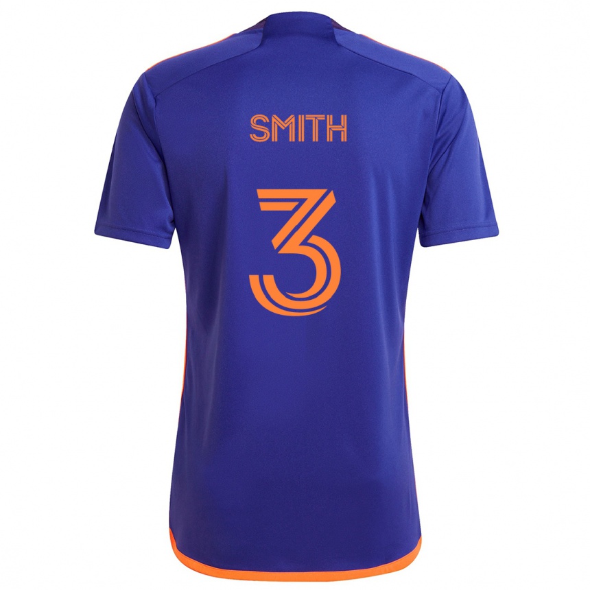 Men Football Brad Smith #3 Purple Orange Away Jersey 2024/25 T-Shirt Australia