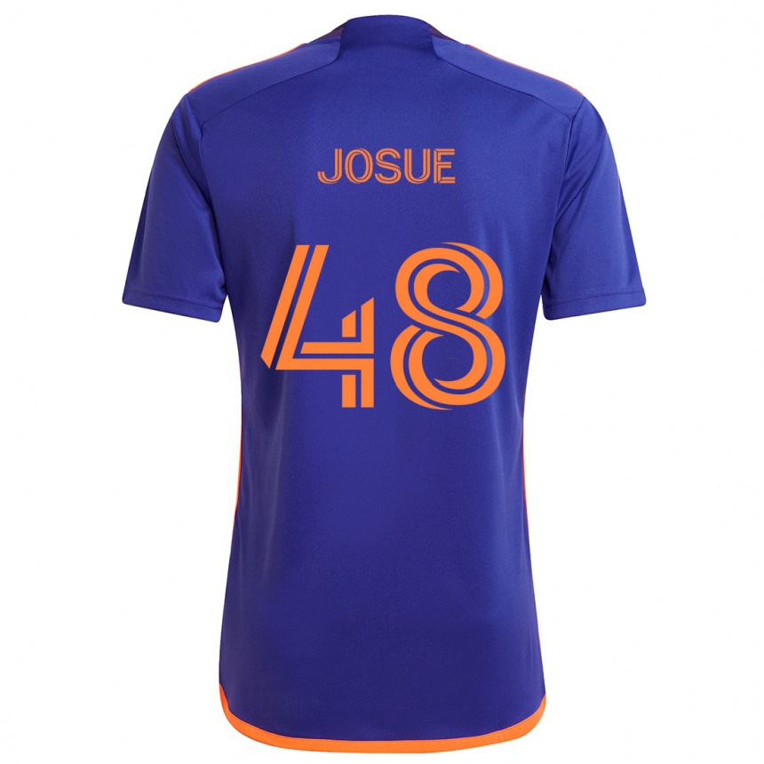 Men Football Josué #48 Purple Orange Away Jersey 2024/25 T-Shirt Australia