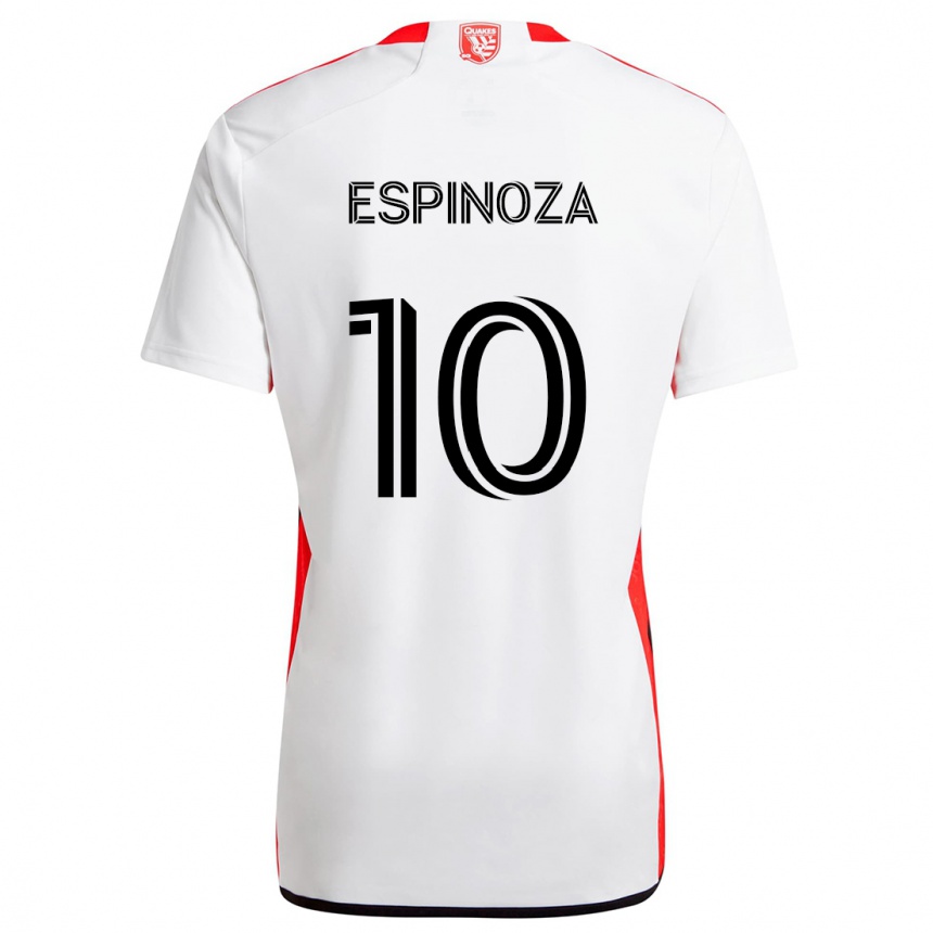 Men Football Cristian Espinoza #10 White Red Away Jersey 2024/25 T-Shirt Australia