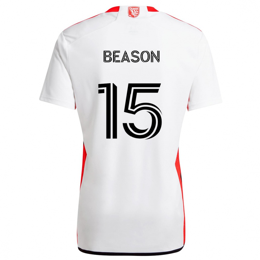 Men Football Tanner Beason #15 White Red Away Jersey 2024/25 T-Shirt Australia